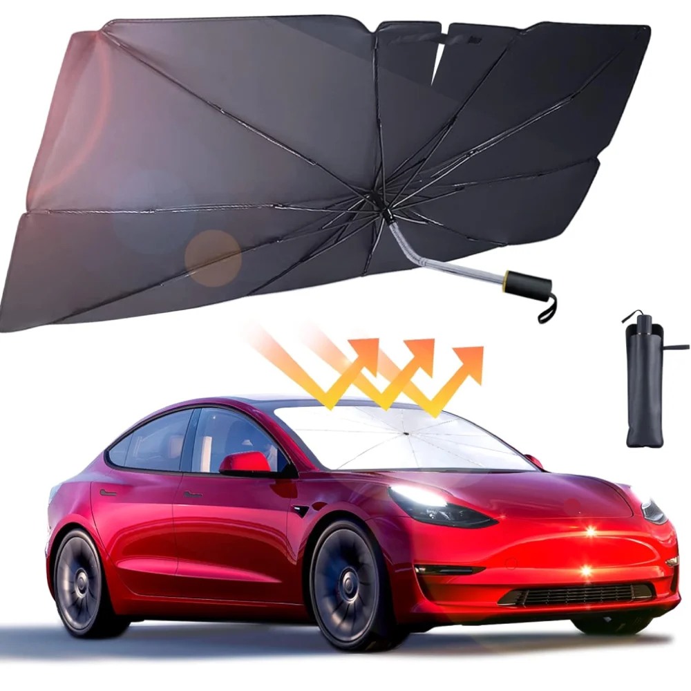 

Car Windshield Sun Shades Umbrella for Tesla Model Y Model 3 Model S Model X Car Sun Protector Interior Windshield Accessories