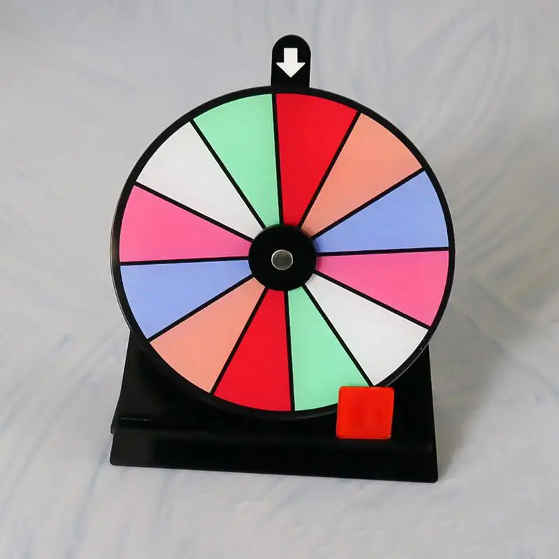 Prizes Spin Wheel Detachable Wheel Of Fortune Non-slip Wheel Of Fortune Game Spinner With Stand 12 Slots Erasable Acrylic Board