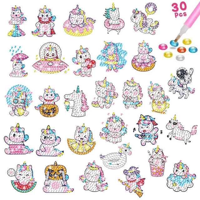 Diamond Painting Kits for Kids 12 Pcs Princess and Their Buddy Gen Art  Sticker for Kids Ages 6-8 8-12 Contains Unicorn, Mermaid - AliExpress