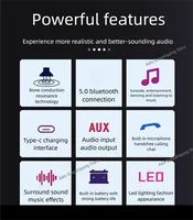Adin 26w Vibration Bluetooth Speaker Wireless Music Soundbar Subwoofer Neighbor Column Portable Mini Vibro Resonance Speakers - Image 3