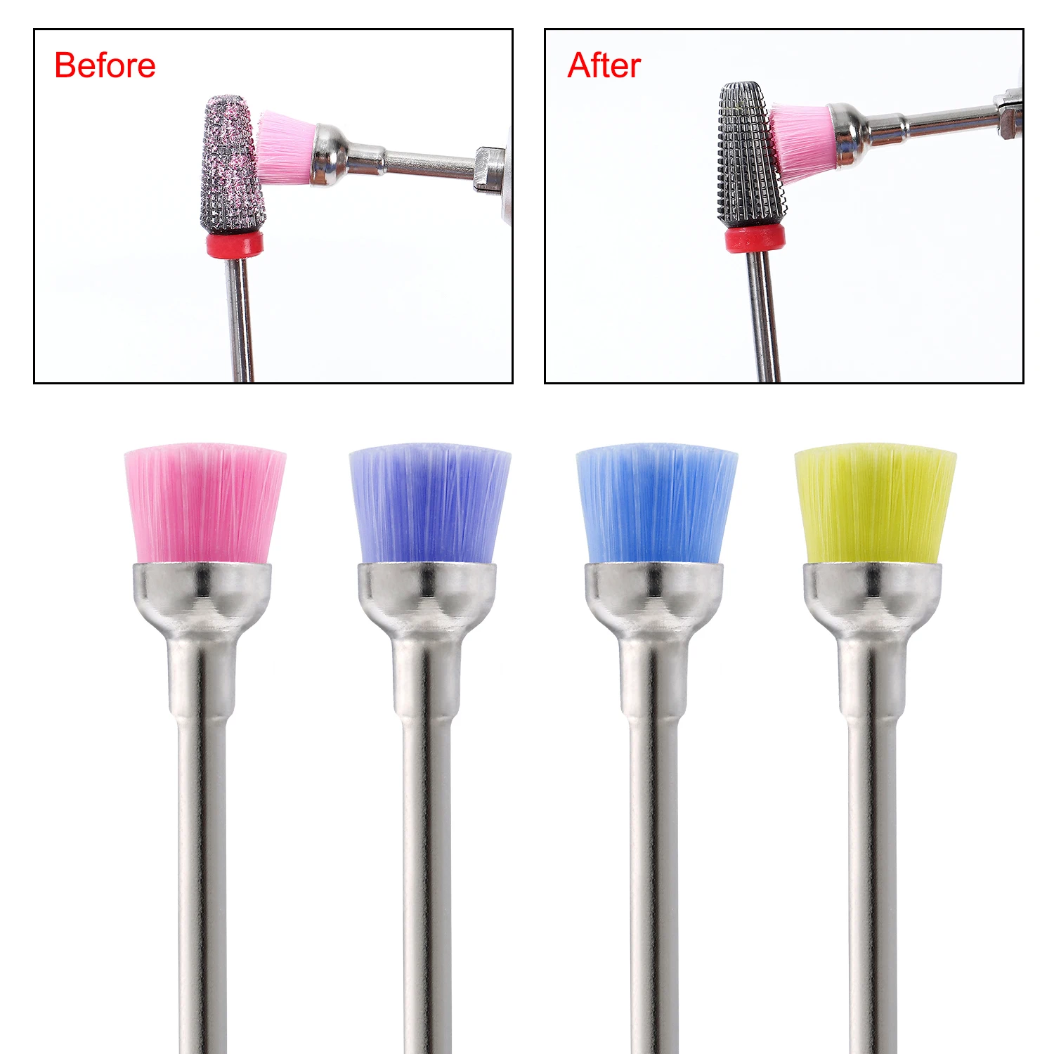 BNG 1pcs Nail Drill Bit Clean Brush Electric Machine Files Professional Manicure Dust Brusher Cleaning Drills Accessories 2