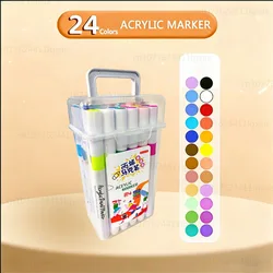 Vibrant Washable Water - Based Marker Pens for Learning and Creativity (24 colors)