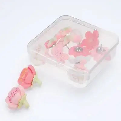 20Pcs 꽃 푸시 핀 코르크 보드용 압정 게시판 지도 마커 벽 장식 홈 오피스 교실 연구