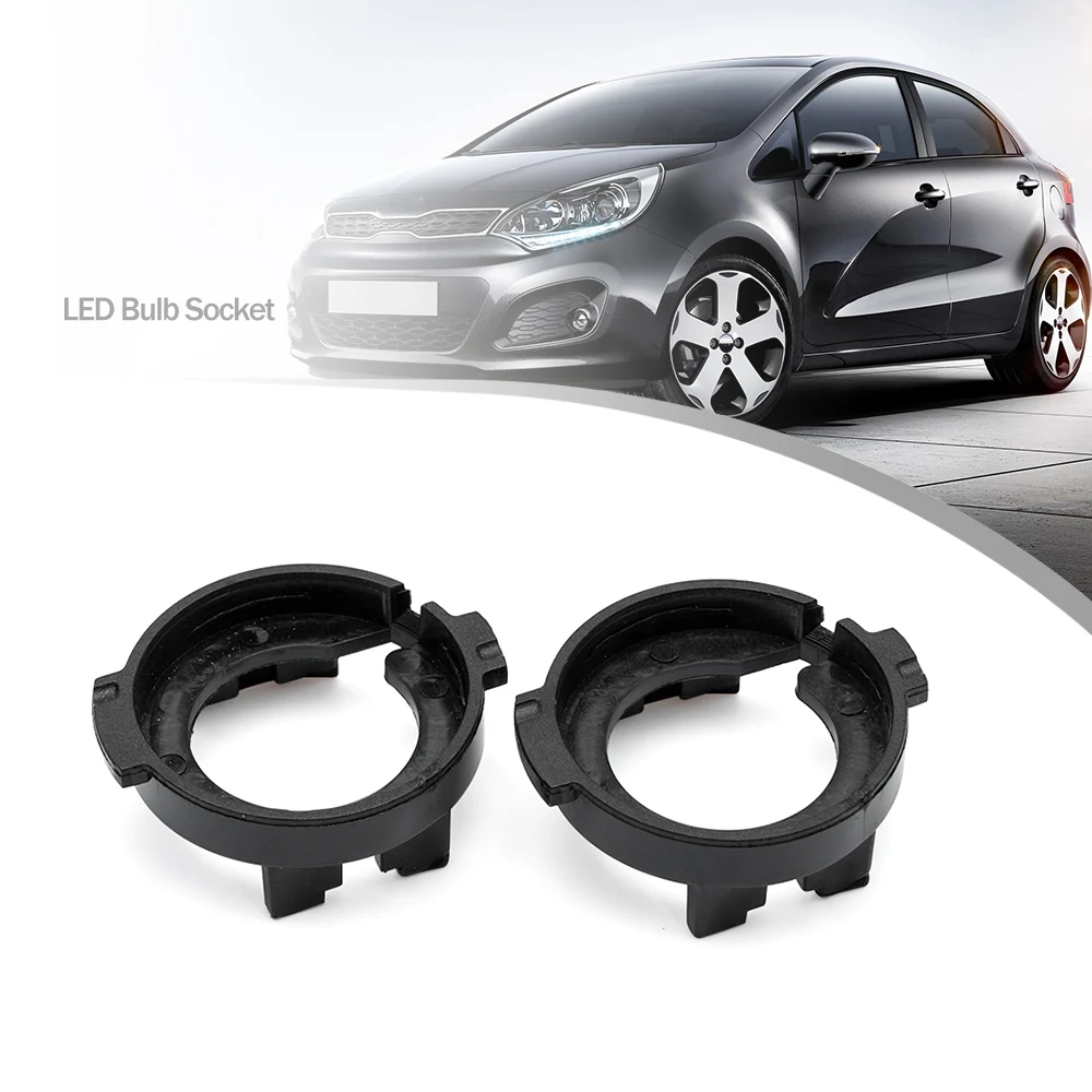

2 шт. для Kia Carens Soul Rio Cerato Hyundai Elantra 2015 H7, светодиодная лампа, крепление, фоторозетка, Базовый адаптер, держатель
