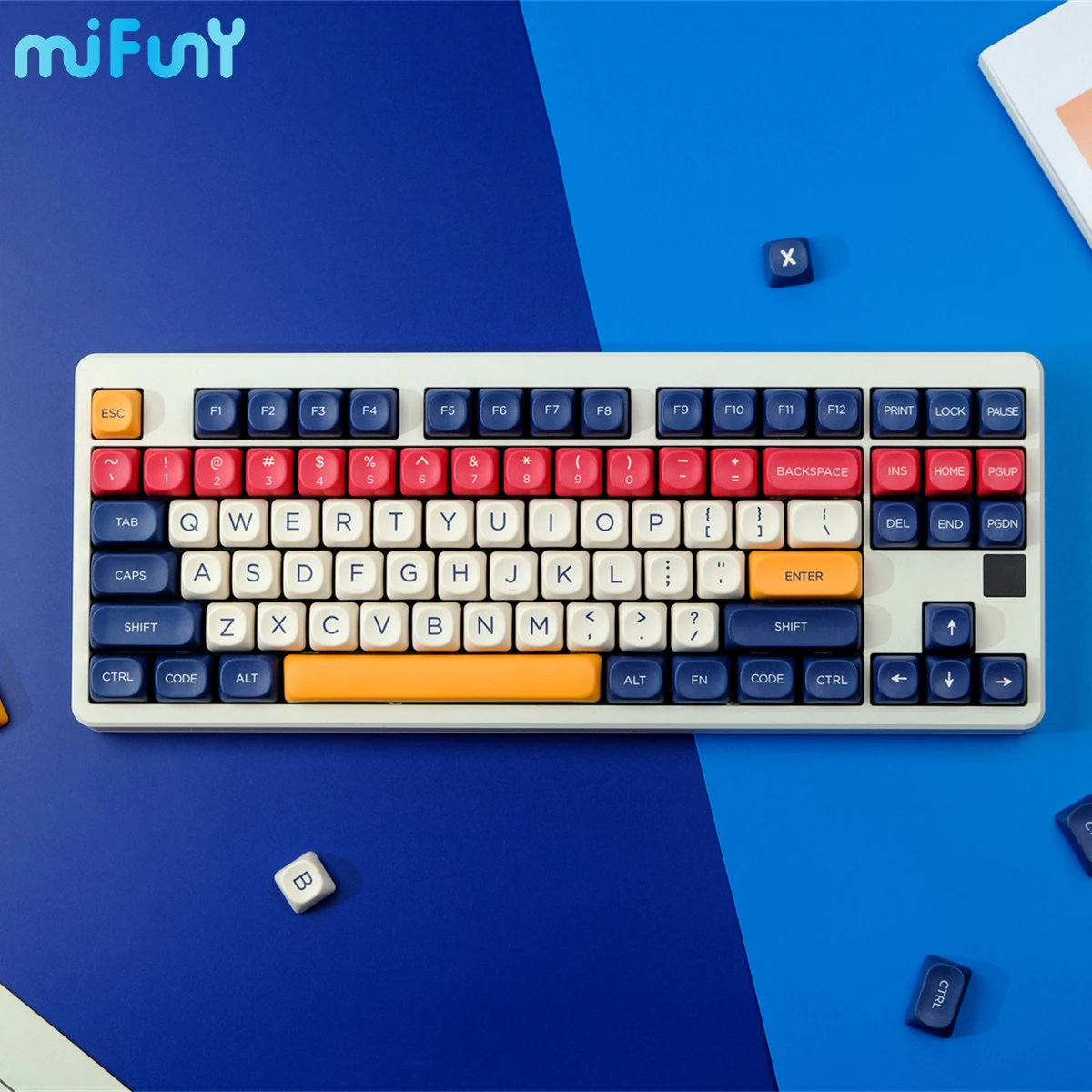 

MiFuny Cute Theme Keycap 126key PBT Dye-sublimation Custom Mixed Color Keyboard Cap MOA Profile KeyCap for Mechanical Keyboard