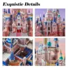 IRON STAR 3D Metal Puzzle Pink Dream Castle With Light DIY Assembly Model kits Toy For Adults Children Gift for Girlfriend 3