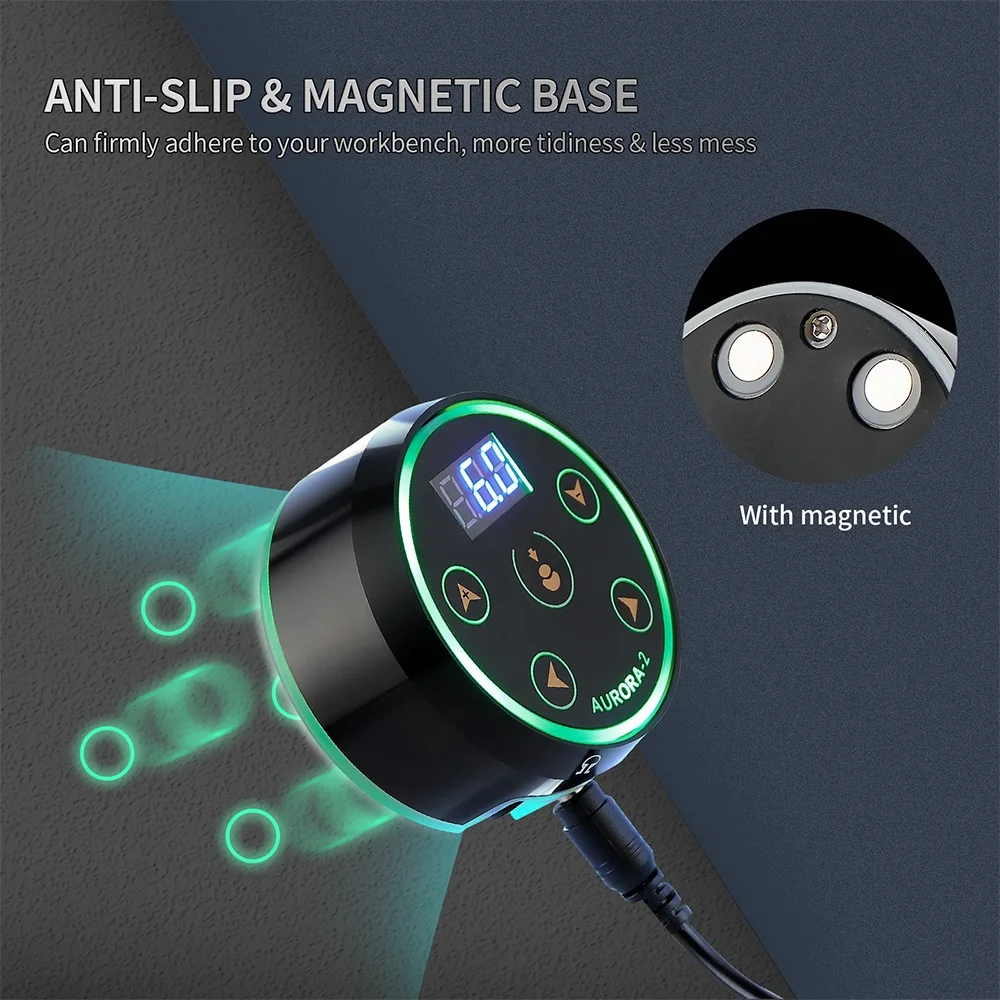 Tattoo Pen Dual Input Power Supply Controller Digital LCD Touch Screen Battery Supply Connector For Rotary Coil Tattoo Machine