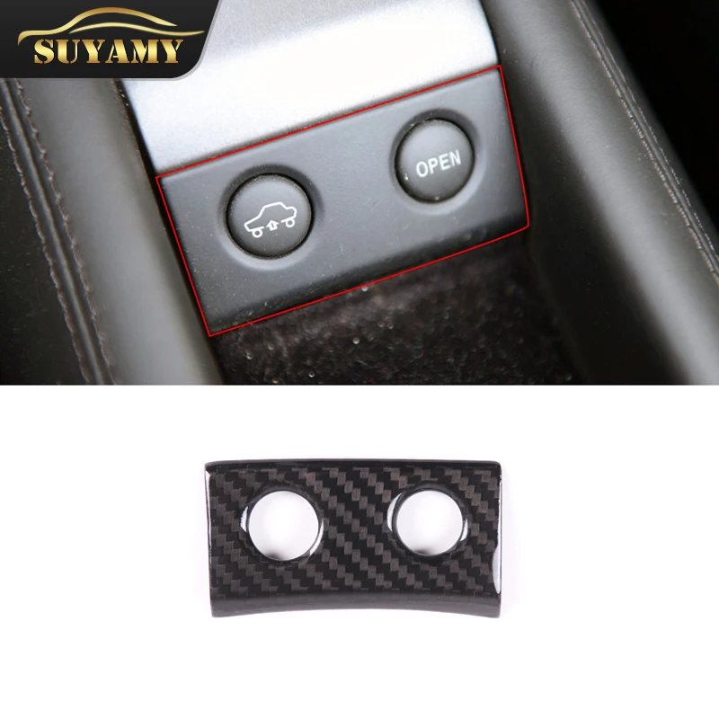 

Real Carbon Fiber Rear Door Trunk Switch Button Frame Cover Trim For Ferrari 458 2011-2016 Car Accessories Interior