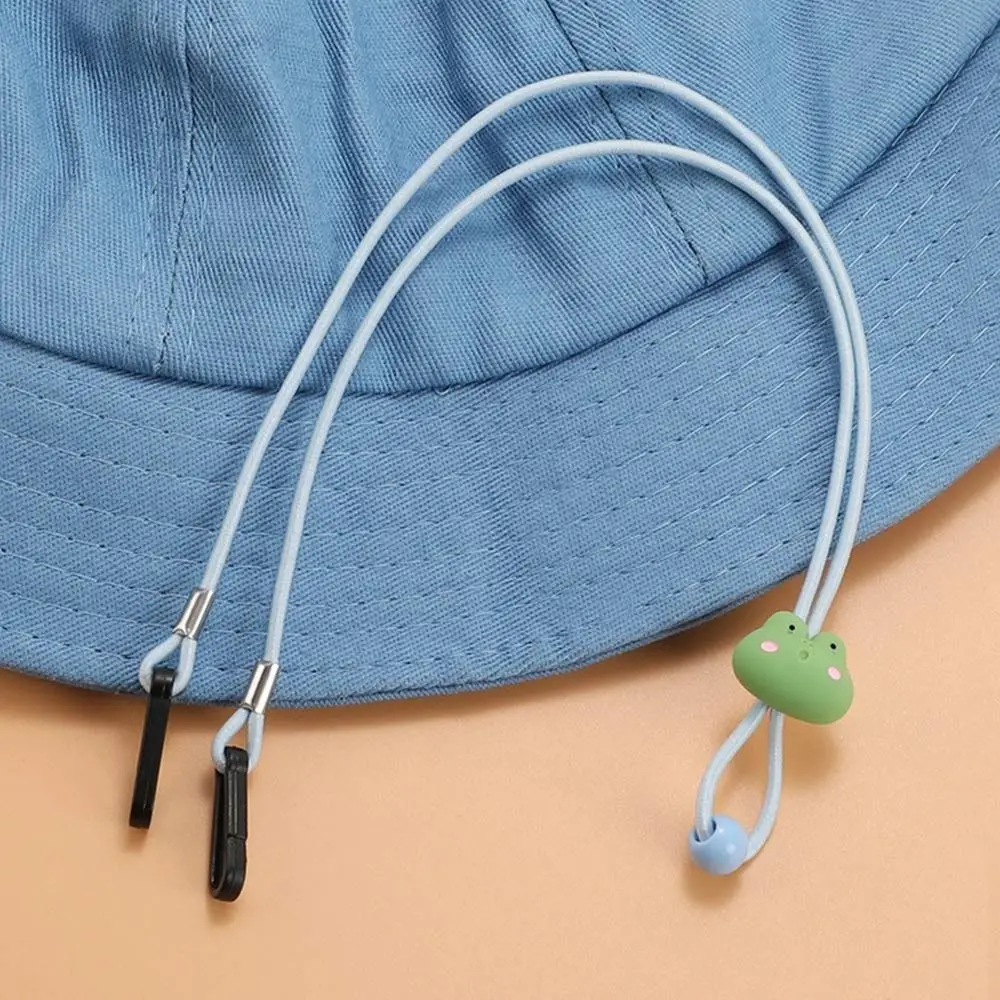 Anti-lost Hat Retainer Cartoon Elastic Hook Clips Hat Chin Cord Cute Replaceable Rope hat strap