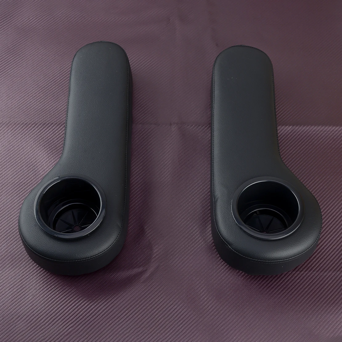 1 Paio Nero Universale Sedile Posteriore Bracciolo Cuscino Bere Portabicchieri Club Car Golf Cart Nuovo