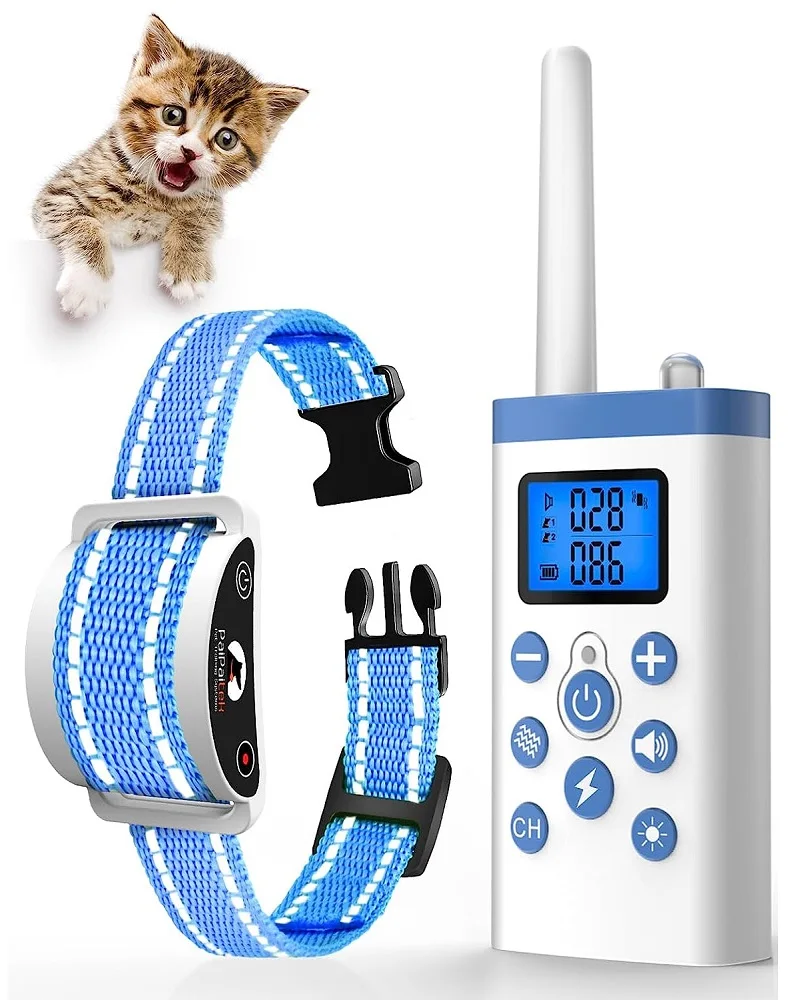 

2 IN 1 Cat Automatic Stop Meow Trainer,Remote Cat Anti Meowing Collar,Cat Stop bark Collar,Safe and Helpful for Cats