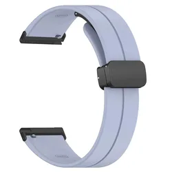 Enhanced Magnetic Buckle 24mm Silicone Watch Strap Band - Suunto spartan sport (Lavender gray)