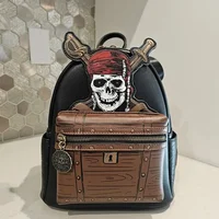 Disney Caribbean Pirates 6 Captain Jack Fashion Girl Backpack PU Leather Backpack Womens Double Strap Bags Christmas Gifts 1