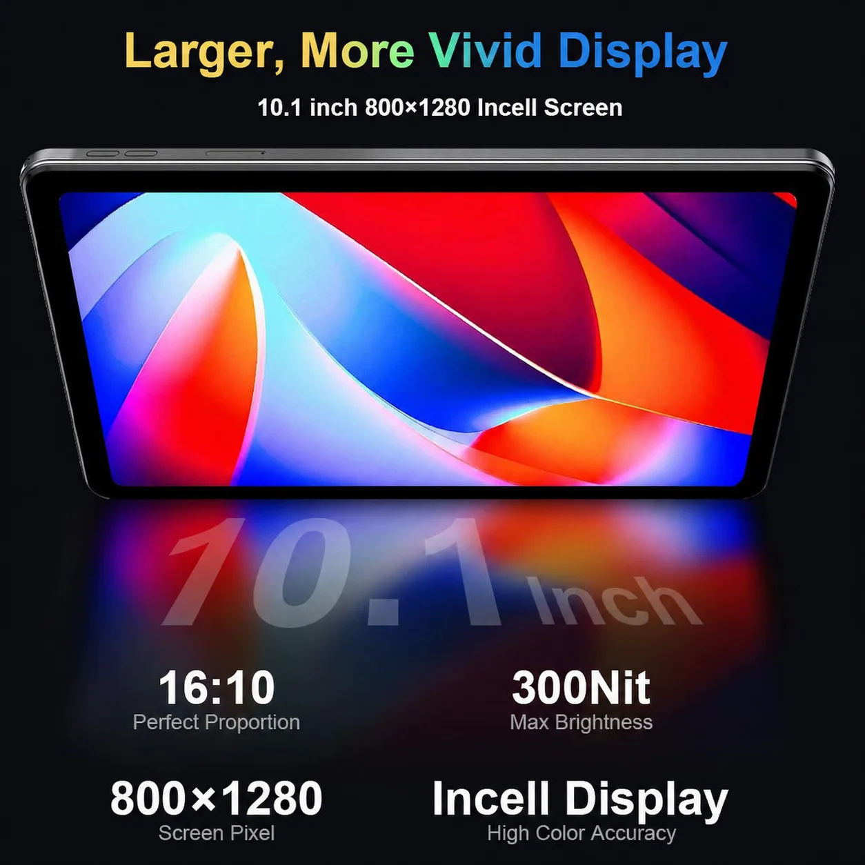 KOOMDIGI T60 PRO Android 14 Tablet 10.1 Inch MTK6769 Octa Core 30GB RAM (8GB+22GB) 256GB ROM 4G LTE 800×1280 Incell Display 5000mAh Tablet PC