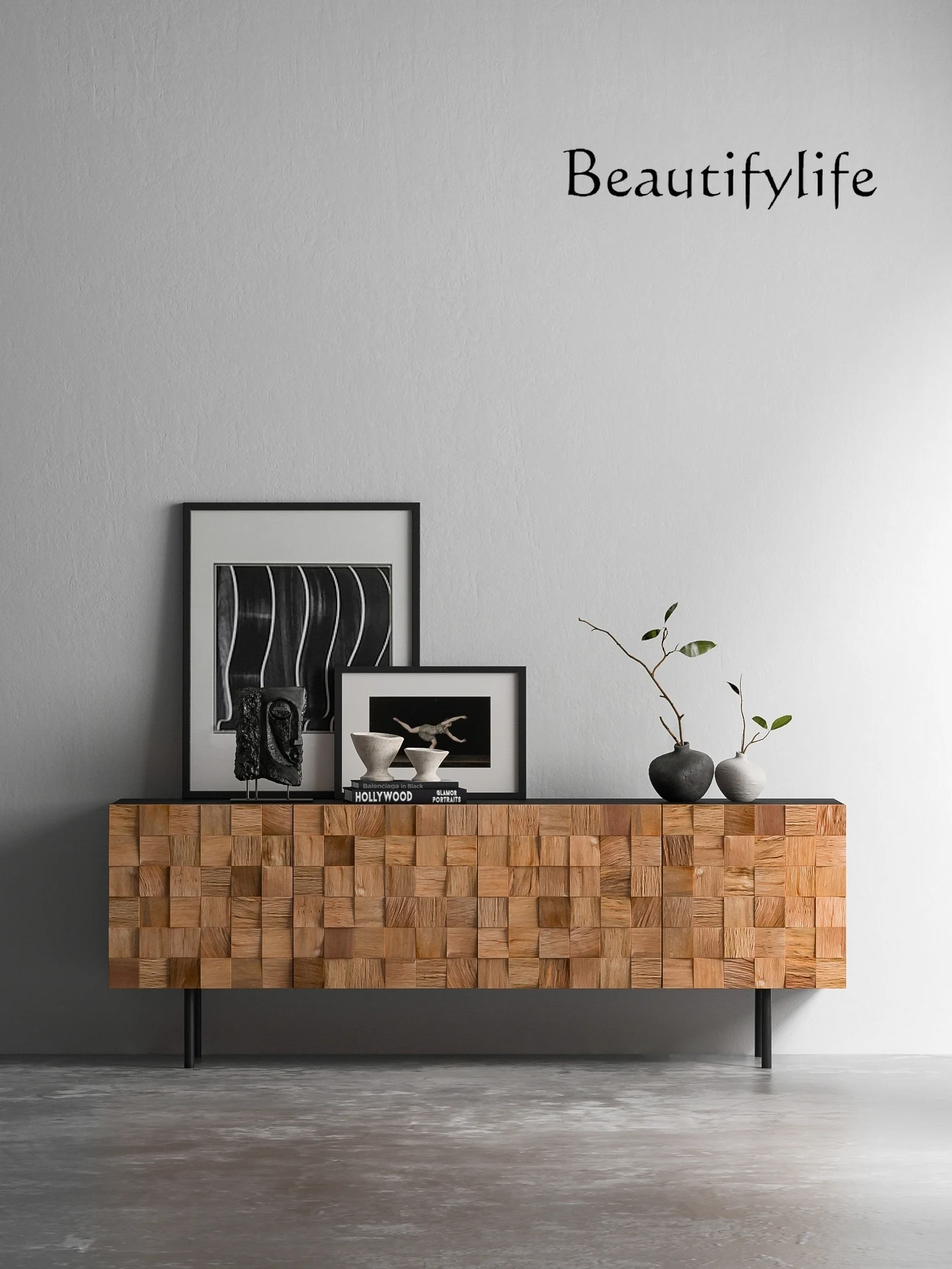 Mobile Tv In Legno Massello Nordico Minimalista Colore Legno Soggiorno Retro Retro Retro Silent Wind Storage Film E Mobile Televisivo