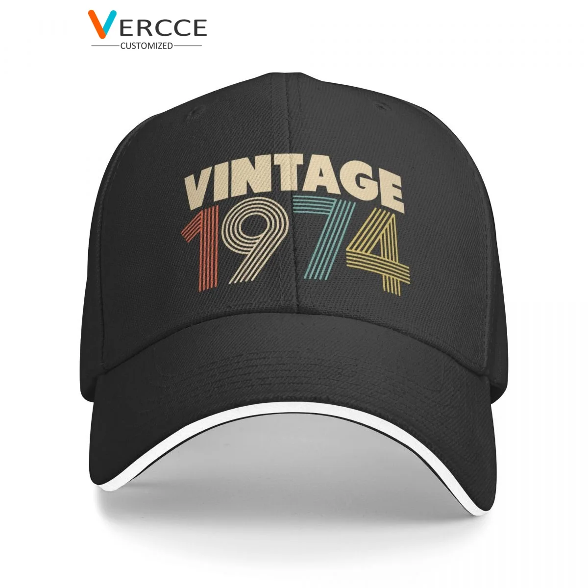 

Vintage 1974 Birthday High Quality Casquette Fashion Men Women Headwear