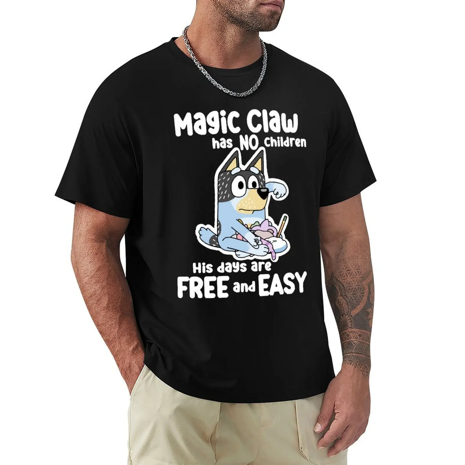 

Футболка Magic Claw для мальчиков с животным принтом кавайная одежда простые черные мужские футболки