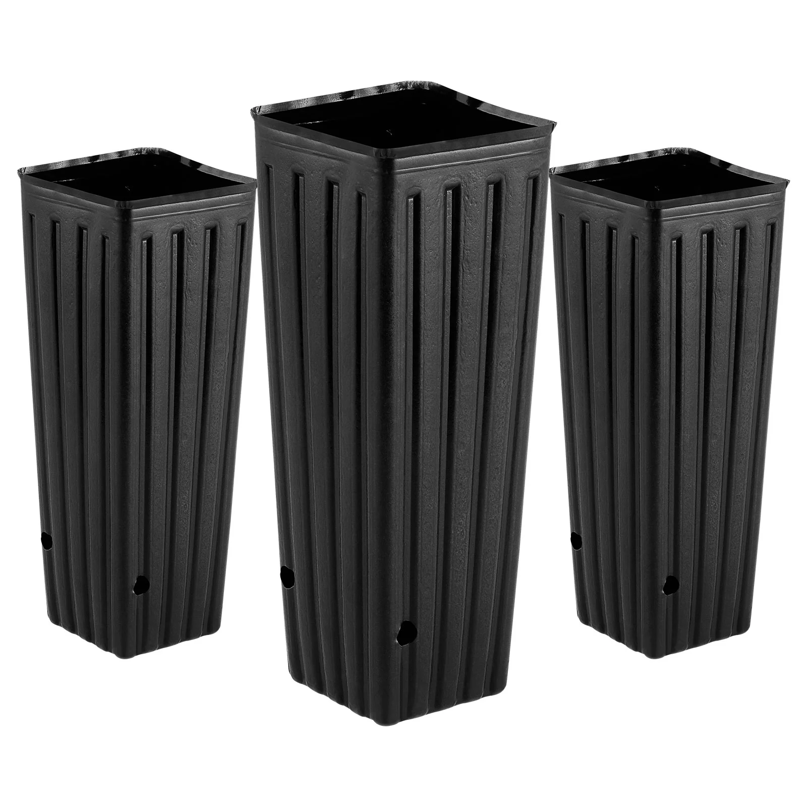 

Durable Black Plastic Growing Cups for Indoor and Outdoor Plants - Excellent Ventilation and Nutrient Absorption