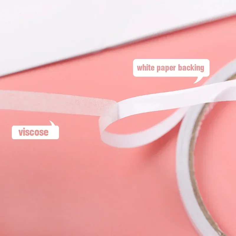 1/5 Roll Nanos Tape 8M Double Sided Tape Strong White Glue Sticker Ultra Thin Homes Glow in the Dark Offices School Supplies