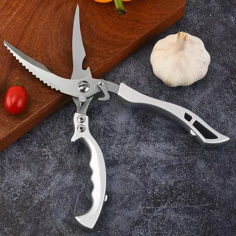 2023 Heavy Duty Stainless Steel Kitchen Scissors Shears Cutter Professional  Chicken Bone Meat Fish Turkey Vegetables Scissors - AliExpress