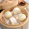 500Pcs Square 6-11cm Wholesale Steamed Bun Papers Non-stick Snack Bread Cake Steamer Oil Paper Pads 4