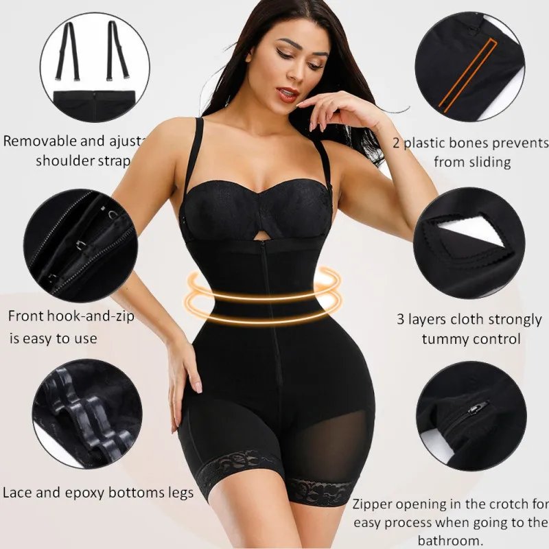 Fajas Bodysuit for Women Shapewear Body Shaper Zipper One Piece Tummy  Control Women's Summer Comfort Tummy Shapewear, A, Medium : :  Clothing, Shoes & Accessories