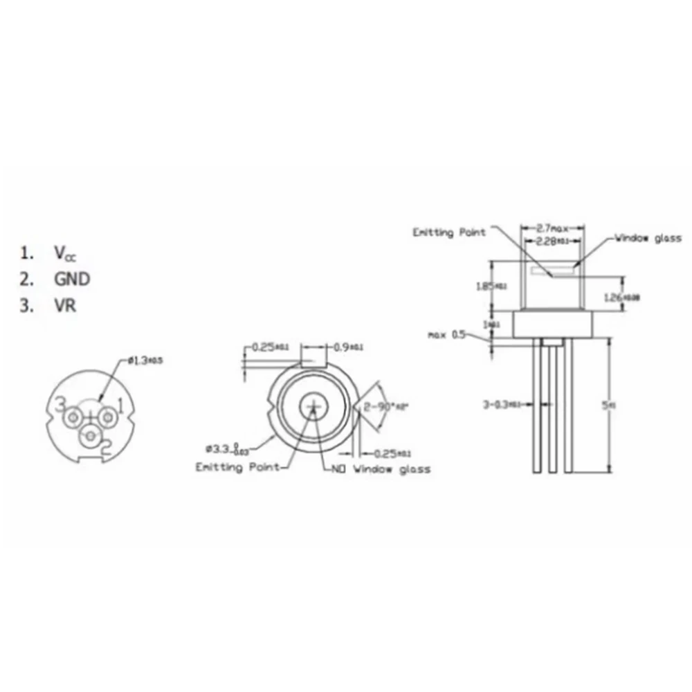 Рисунок 6 - HLD650005KA5T 650nm 5 мВт фотоизлучающий