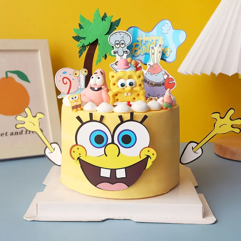 Baby Theme Cake Toppers Yellow Sponge for Birthday Party