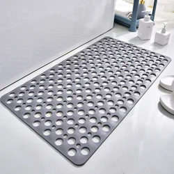 Anti - Slip TPE Suction Grip Shower Mat - Mold - Resistant Bath Accessory - 70x38cm (Grey1)