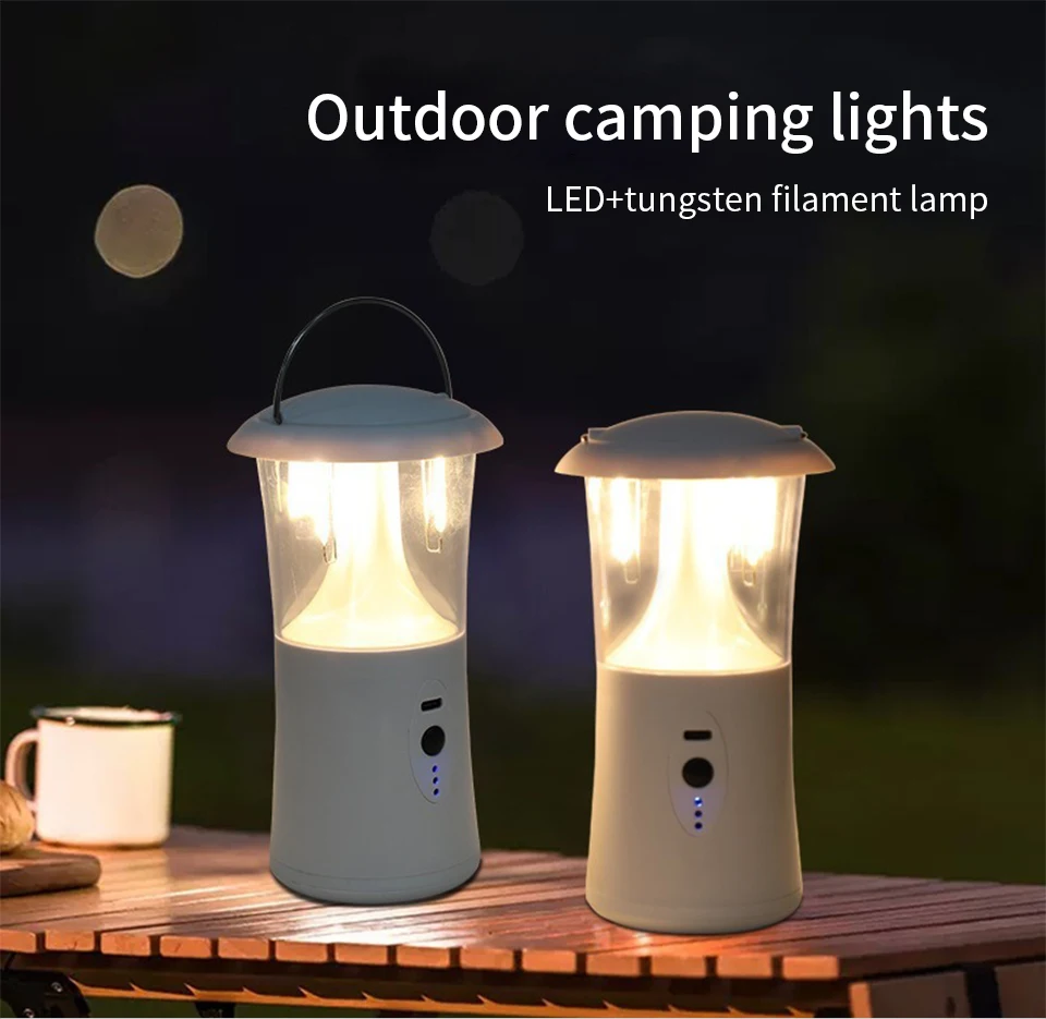 Description Picture 2 of itemLED Outdoors Camping Lights Dimming Stepless Camping Lamp USB Rechargeable Waterproof Hanging Camping Lighting Fixtures