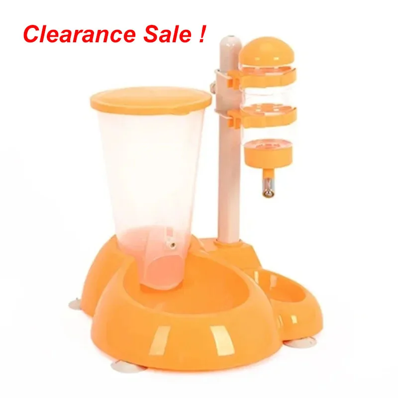 

Подвесная бутылка для воды для домашних питомцев, автоматический дозатор напитков двойная миска для еды, для мишек, кошек, маленьких животных, без присоски