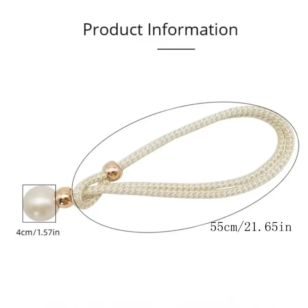 Polyester Pearl Curtain Tieback High Quality Adjustable Pearl Curtain Buckle Buckle Tie Rope Beautifully Curtains Tie Rope Home