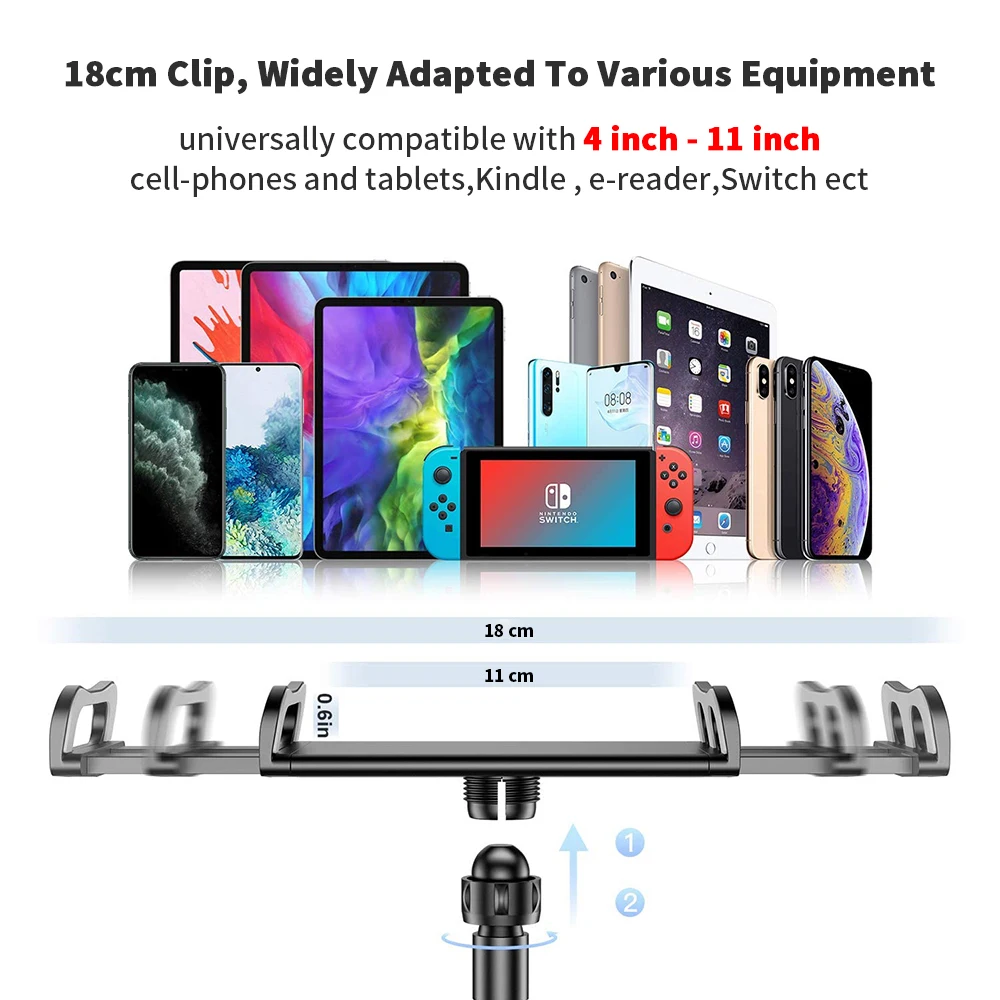 Tablet Bracket for Bed Desk Gooseneck Tablet Stand Flexible Long Arm Clamp 11 inch Holder For Smartphone Redmi Lenovo Pad