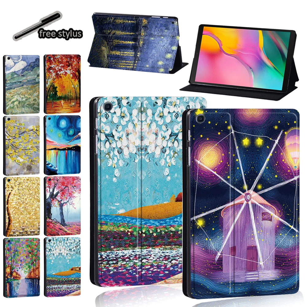 Per Samsung Galaxy Tab A7/Tab S6 Lite/Tab A A6 10.1/Tab A 9.7/Tab S5E/Tab A Custodia In Pelle Per Tablet Da 8.0 Pollici Stilo Gratuito