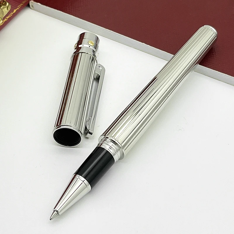 YAMALANG Classic Matte Metal Barrel Roller Ball Pen con numero di serie che scrive cancelleria di lusso liscia