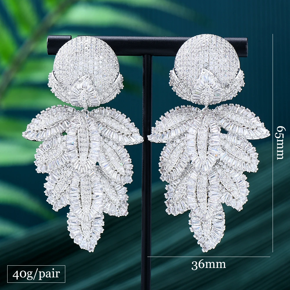 Missvikki Luxury Big Drop Pendant Earrings For Women Bridal Wedding Daily Surper Jewelry Noble Luxury Gorgeous High Quality