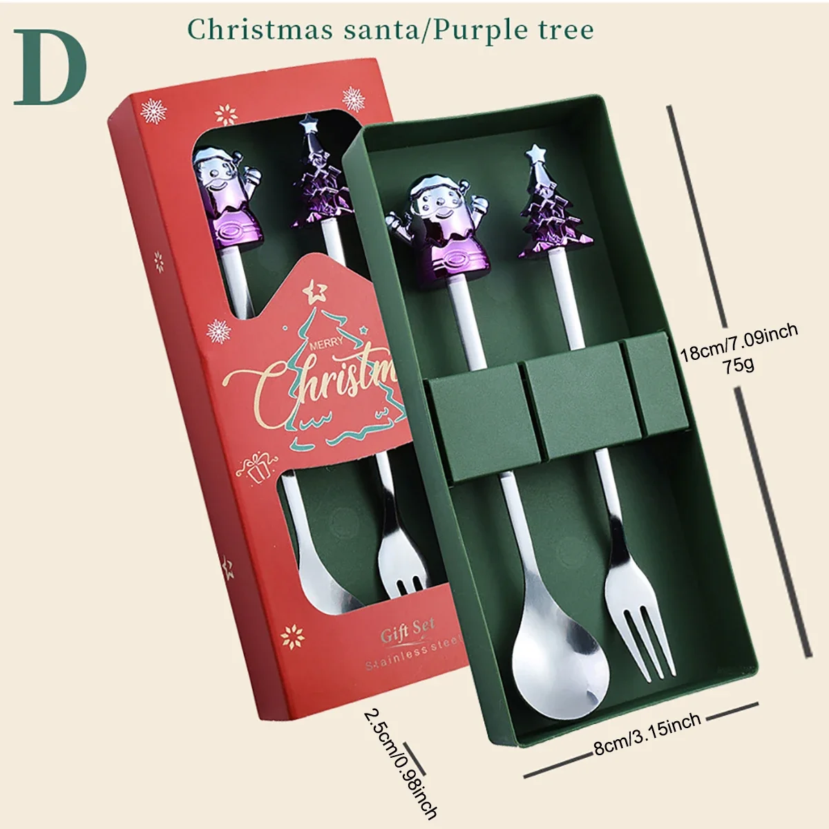 2pcs Silver D