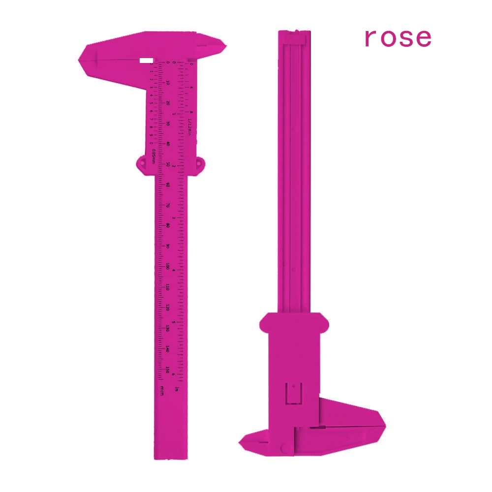 Tattoo Supplies Tattoo Kit Eyebrow Ruler 150mm Rose Pink Double Scale Sliding Gauge Permanent Makeup Tool Tattoo Eyebrow Line Lip Ruler For Tattoo Measuring