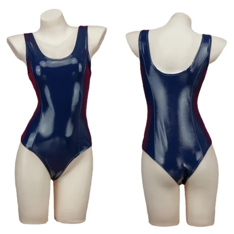 

Anime smooth leather body, one piece swimsuit, Japanese swimsuit, cosplay underwear, gym attire, girls' school attire