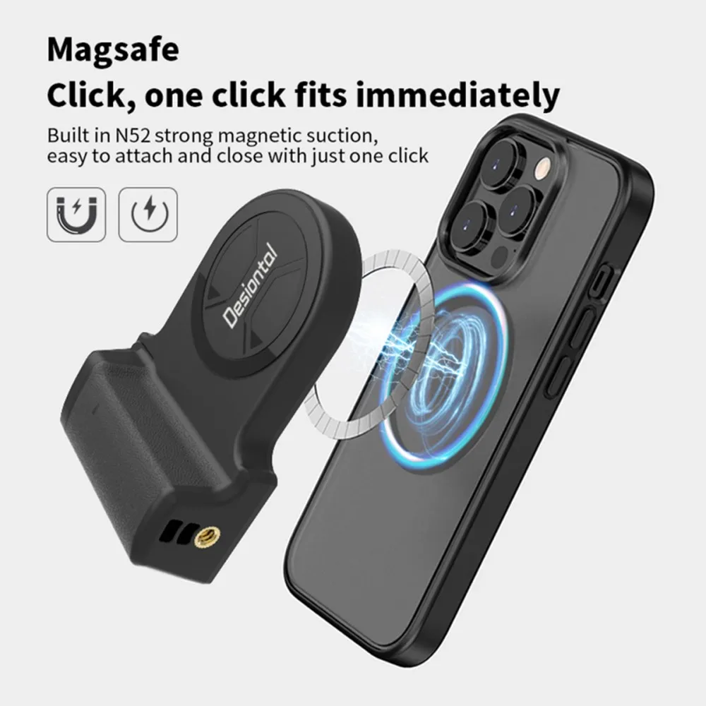 Smartphone Grip for iPhone & Android Video Shooting Handle Bluetooth Bracket Magnetic Progrip Photography Accessory