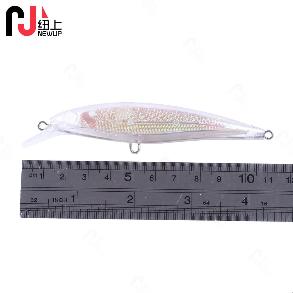 10Pcs 11Cm Minnow Diy Blank Lures Embryo Body Lures Long Shot Hard Bait  Laser Unpainted Fake Fish Bait for Diy