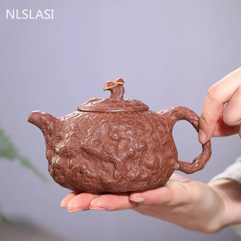 

Yixing High-end Handmade Tea Pot Ganoderma Purple Clay Teapot Beauty Kettle Chinese Tea Ceremony Customized Gifts Teaware 290ml