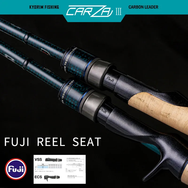 キョーリム CARZA3 ルアー釣り竿 2セクション フジKガイド