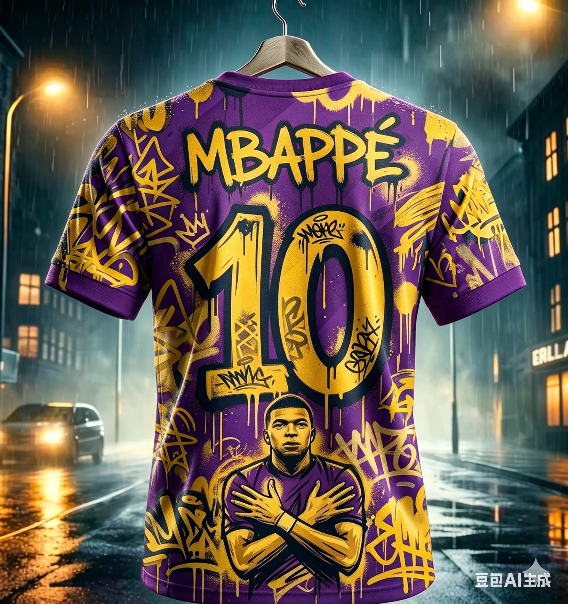kids unisex mbappe #10 graffiti football soccer t shirt breathable quick dry children sportswear training fan commemorative tee Kids Unisex Mbappe #10 Graffiti Football Soccer T Shirt Breathable Quick Dry Children Sportswear Training Fan Commemorative Tee 2