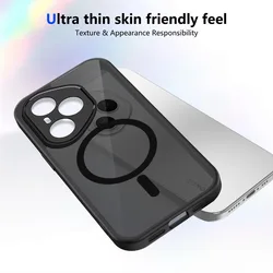 Translucent Magnetic Anti - Drop Phone Case Cover for Nova 14i (Black)