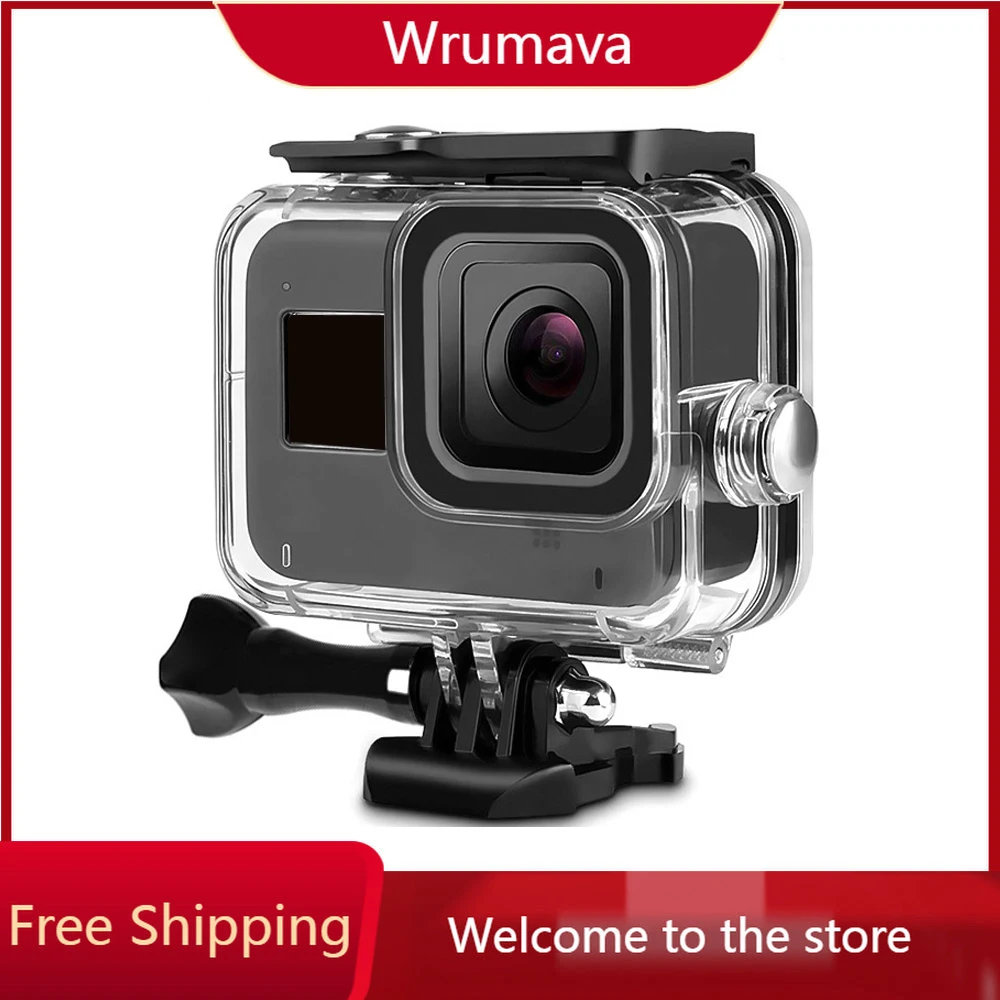 

Водонепроницаемый защитный чехол для камеры GoPro Hero 8, черный чехол для подводной съемки Go Pro 8, аксессуары для экшн-камеры, 60 м