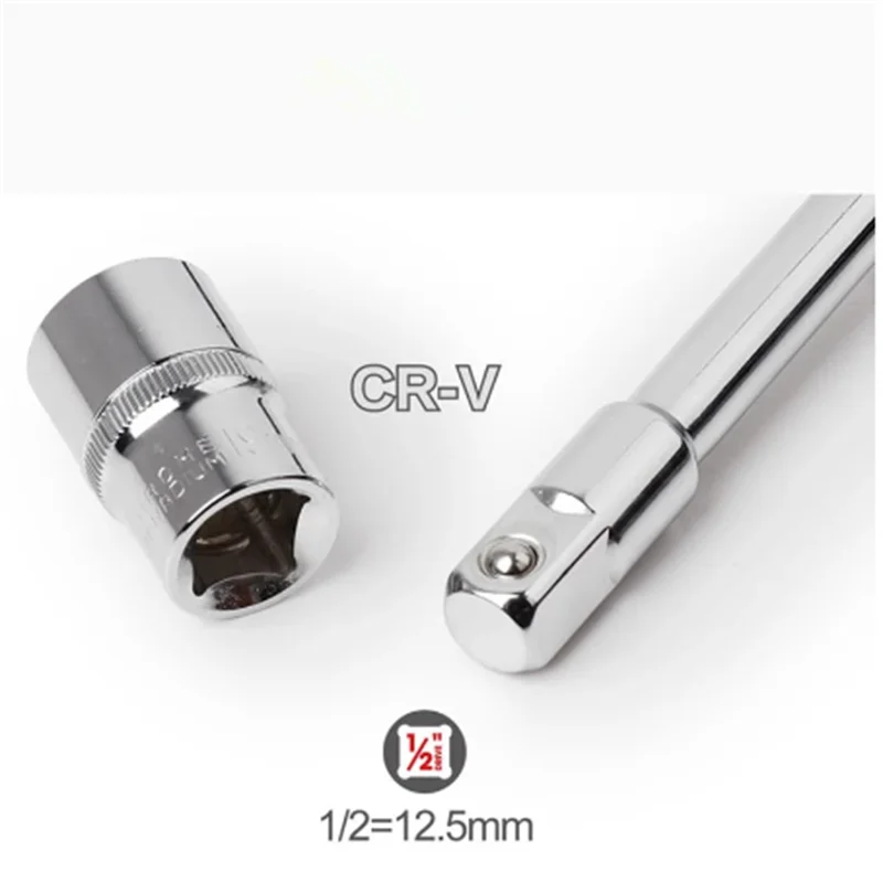 1pc 8MM 9MM 10MM 11 12 13 14 15 16 17 18 19 20 21 22 23 24 hexagon 1/2 short socket Wrench Head Sleeve Chrome vanadium alloy 3