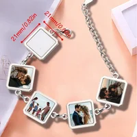 Bracelets personnalisés avec 5 photos, bijoux avec pendentif photo personnalisé, bracelet avec pendentif logo, cadeau commémoratif significatif 3