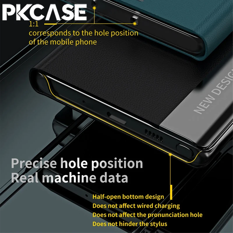 PKCASE Magnetic Flip Leather Phone Case with Bracket Cover