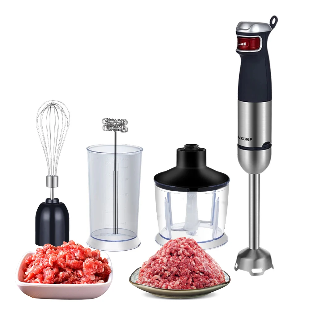 COMMERCIAL CHEF Immersion Blender, Hand Blender with Stainless Steel  Blades, Immersion Blender with Quiet Motor, Electric Mini Blender for  Delicious